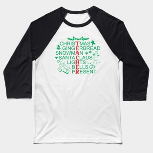 Teacher Christmas Present 3 - Xmas Gift Baseball T-Shirt